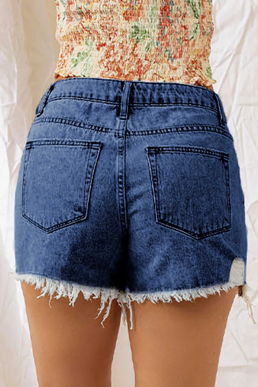 Women's Ripped Jean Shorts High Waisted Distressed Denim Shorts