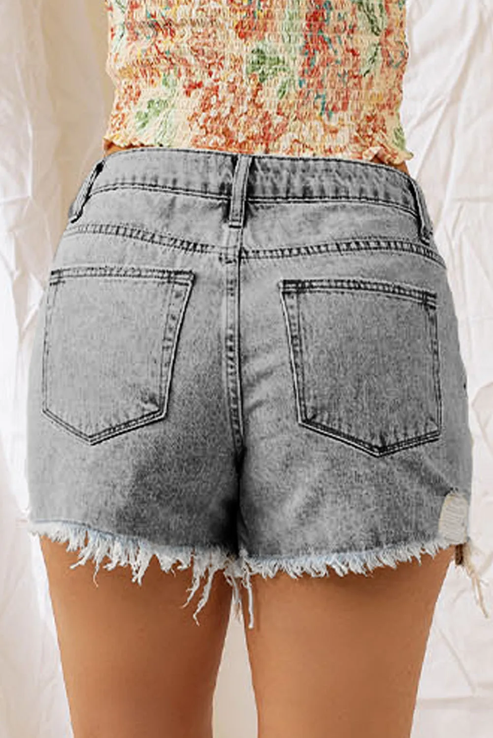 Women's Ripped Jean Shorts High Waisted Distressed Denim Shorts