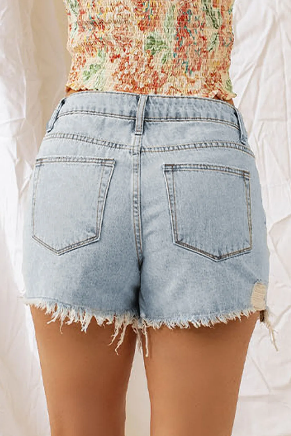 Women's Ripped Jean Shorts High Waisted Distressed Denim Shorts